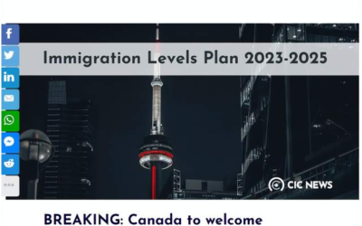 加拿大公布2023-2025年移民计划，未来三年将接收145万新移民